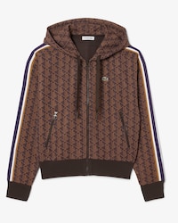 Sudadera con capucha de jacquard con monograma
