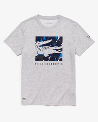 Camiseta de hombre Lacoste SPORT x Novak Djokovic con logo de cocodrilo de camuflaje
