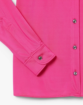 Camisa satinada de corte ajustado Runway