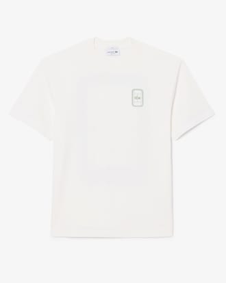 Camiseta de punto jersey de algod&oacute;n con estampado de tenis
