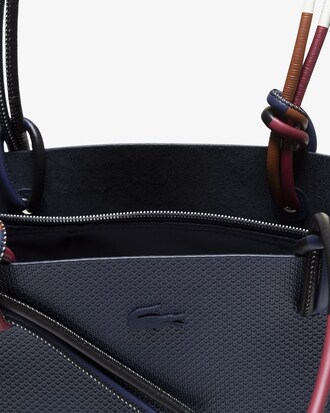 Bolso tote de mujer Chantaco N&oelig;ud en piel piqu&eacute; con asas multicolores