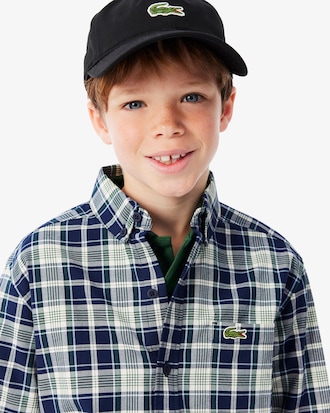 Camisa de algod&oacute;n Oxford con cuadros escoceses