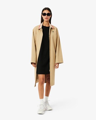 Vestido-camiseta de punto jersey con detalles de marca oversized