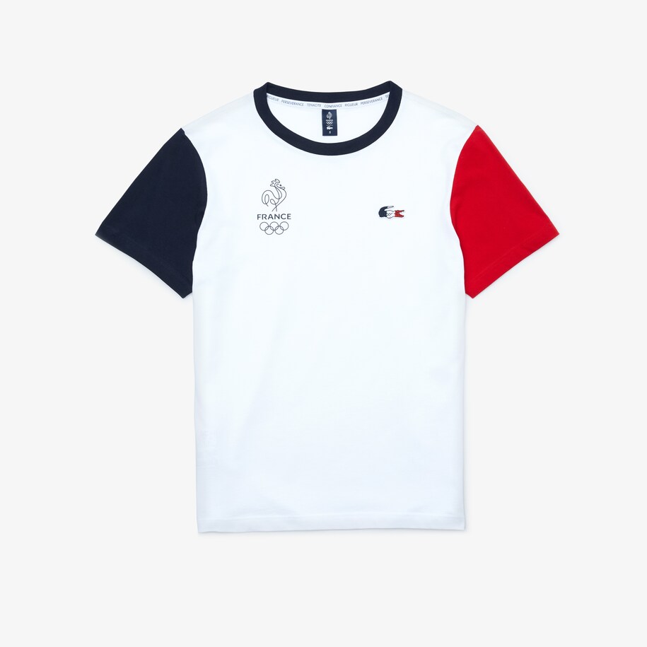 camiseta tricolor de hombre lacoste sport edicion france olympique lacoste