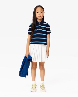 Polo de petit piqué de rayas