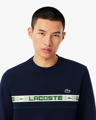 Sudadera de tenis de rayas con detalles de marca