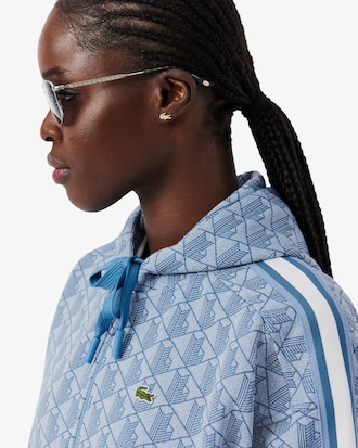 Sudadera con capucha de jacquard con monograma
