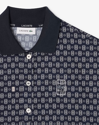 Polo oversize con estampado de tenis
