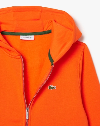 Sudadera con capucha y cremallera de felpa