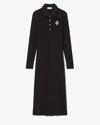 Vestido polo de corte ajustado con insignia bordada