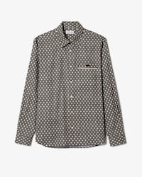 Camisa de corte regular de algodón estampado