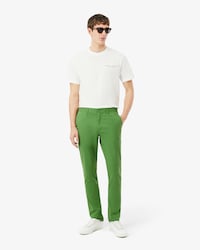 Pantal&oacute;n chino de corte ajustado de sarga el&aacute;stica