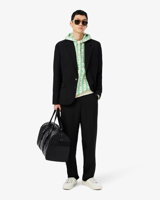 Sudadera con capucha de felpa con monograma