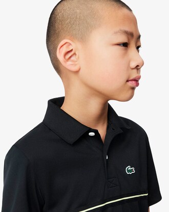 Polo de piqu&eacute; de rayas con detalles de marca Ultra Dry