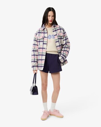 Jersey de lana cardada con intarsia de la marca