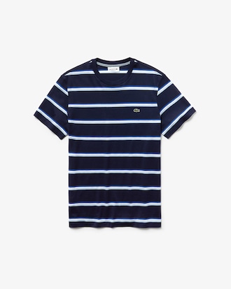 Camiseta De Rayas Con Cuello Redondo