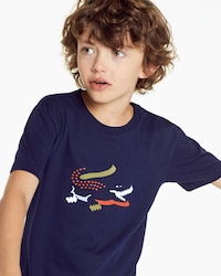 Camiseta Niño Cuello Redondo Con Cocodrilo