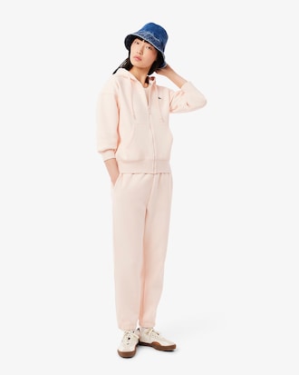 Sudadera con capucha de piqué con cremallera