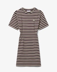 Vestido camisero de algod&oacute;n de rayas