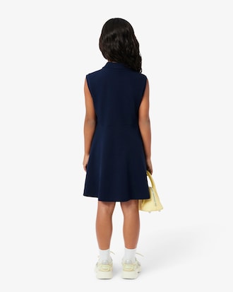 Vestido polo sin mangas de piqué elástico