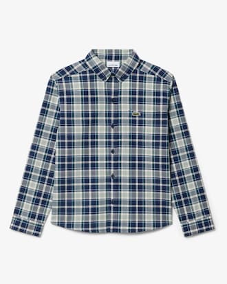 Camisa de algod&oacute;n Oxford con cuadros escoceses