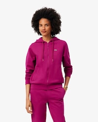 Sudadera con capucha de felpa con cremallera