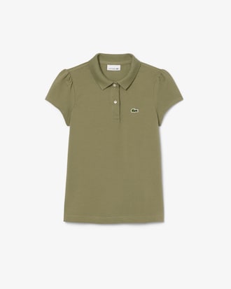 Polo de minipiqué con cuello festoneado