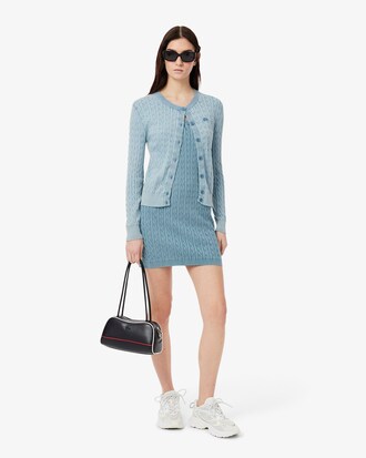 Vestido de punto con ochos con efecto lavado