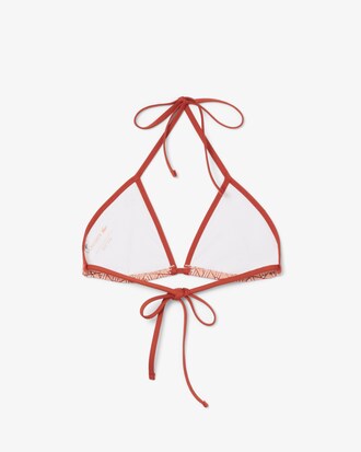 Top de bikini de punto jersey estampado