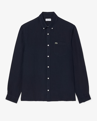 Camisa de lino de corte regular