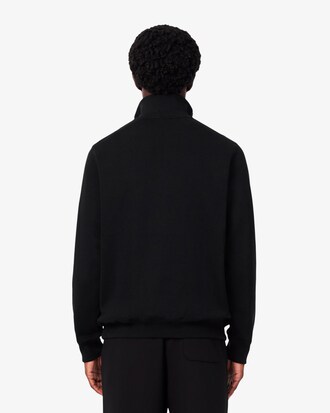 Sudadera de interlock con cuello alto y cremallera