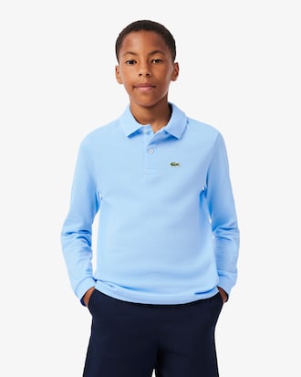 Camisa polo de manga larga de petit piqu&eacute;
