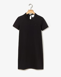 Vestido polo de mujer Lacoste LIVE en piqu&eacute; el&aacute;stico con cocodrilo de terciopelo
