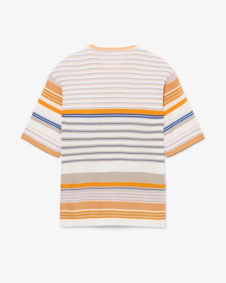 Camiseta de punto jersey satinado de rayas Runway