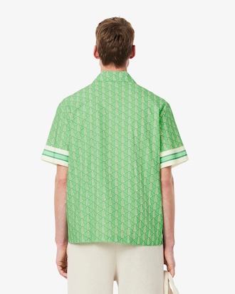 Camisa con monograma de corte recto