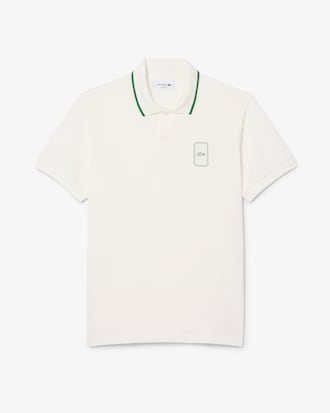 Polo de piqu&eacute; estampado de corte cl&aacute;sico