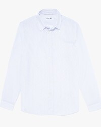 Camisa de hombre slim fit en popel&iacute;n de algod&oacute;n con miniestampados