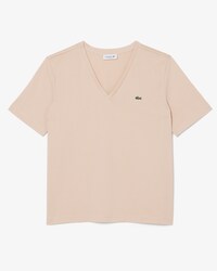 Camiseta de corte holgado con cuello de pico de algod&oacute;n suave