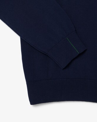 Jersey de cuello alto de algod&oacute;n con cremallera