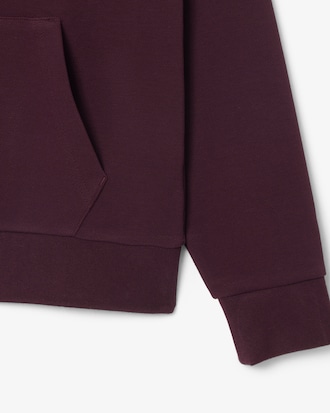 Sudadera con capucha de piqu&eacute; con cremallera