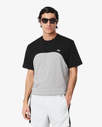 Camiseta de punto jersey de algodón con bloques de color