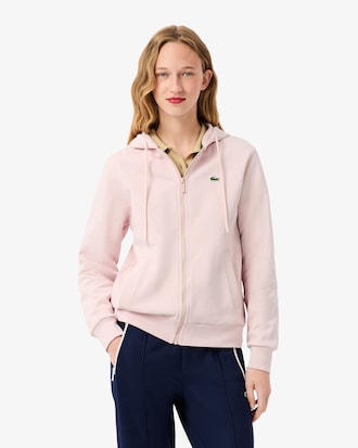 Sudadera con capucha de felpa con cremallera