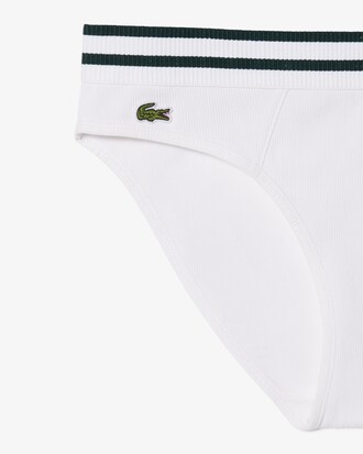 Slips de algod&oacute;n con cintura de rayas