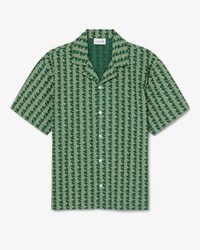 Camisa de pijama de popel&iacute;n con estampado de monograma