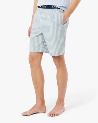 Pantal&oacute;n corto de pijama de popel&iacute;n de rayas