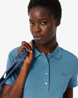 Polo de mujer Lacoste en piqu&eacute; de algod&oacute;n stretch