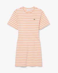 Vestido camisero de algod&oacute;n de rayas