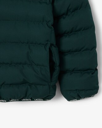 Unisex chaqueta con capucha acolchada de tafet&aacute;n diamantado