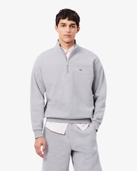 Sudadera de felpa con cuello con cremallera