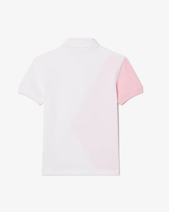 Polo de minipiqué con rombos en contraste